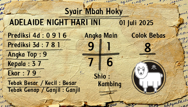 Prediksi Adelaide Night