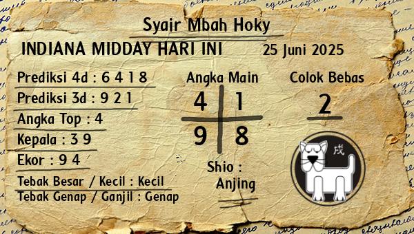 Prediksi Indiana Midday