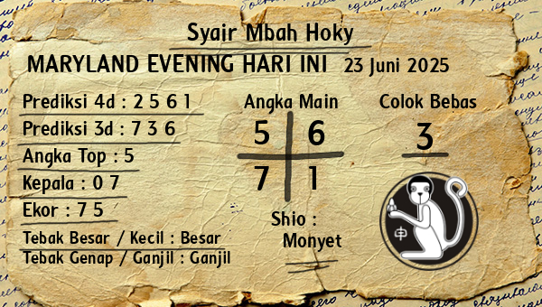Prediksi Maryland Evening