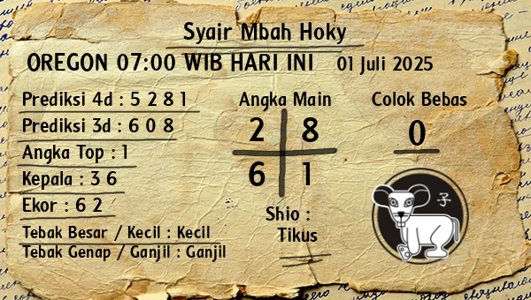 Prediksi Oregon 07:00 WIB