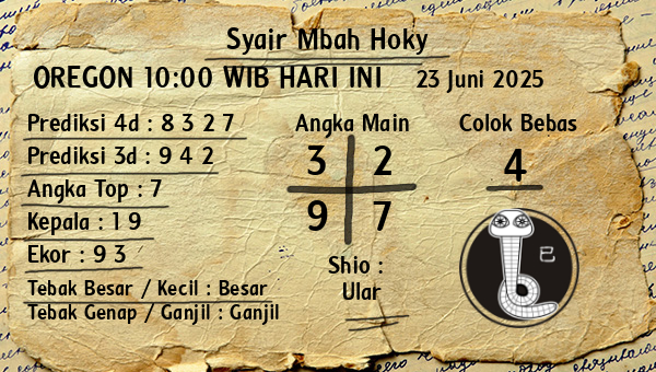 Prediksi Oregon 10:00 WIB
