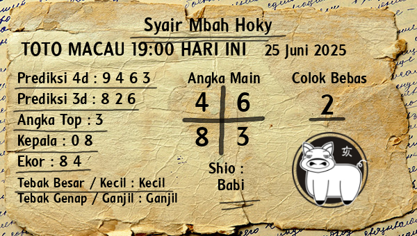 Prediksi Toto Macau 19:00