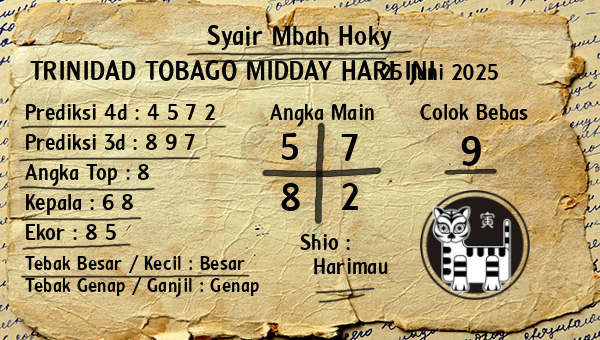 Prediksi Trinidad Tobago Midday