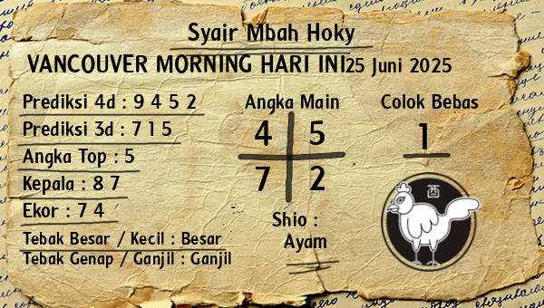 Prediksi Vancouver Morning