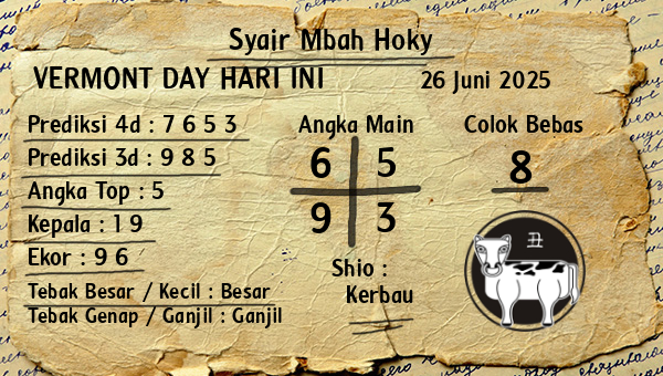 Prediksi Vermont Day