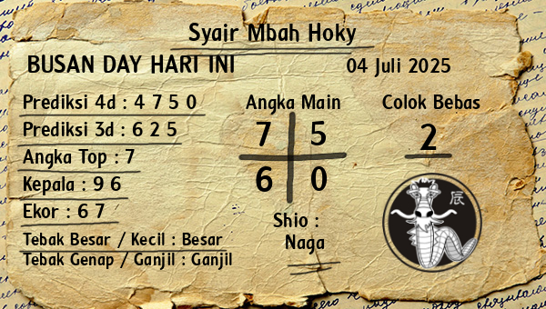 Prediksi Busan Day