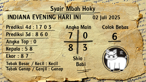 Prediksi Indiana Evening