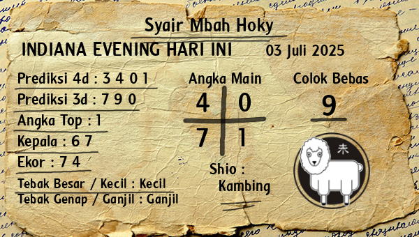 Prediksi Indiana Evening