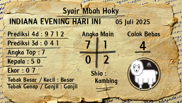 Prediksi Indiana Evening