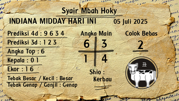 Prediksi Indiana Midday