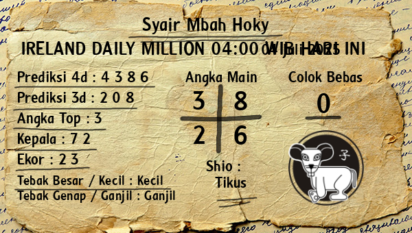 Prediksi Ireland Daily Million 04:00 WIB