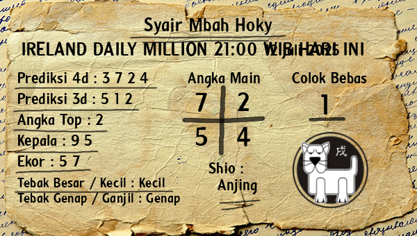 Prediksi Ireland Daily Million 21:00 WIB