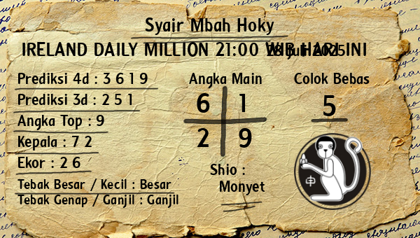 Prediksi Ireland Daily Million 21:00 WIB