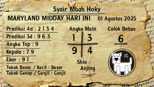 Prediksi Maryland Midday