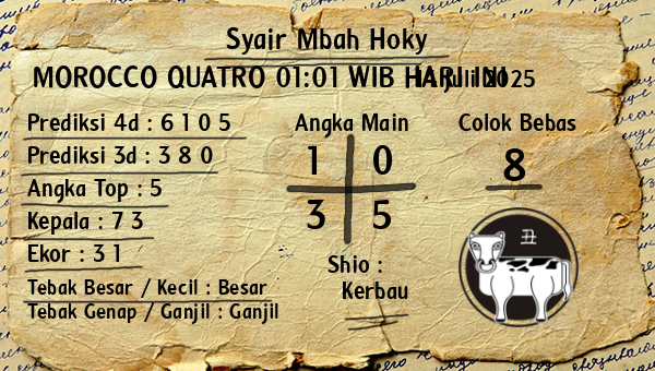 Prediksi Morocco Quatro 01:01 WIB