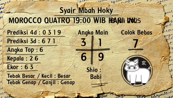 Prediksi Morocco Quatro 19:00 WIB