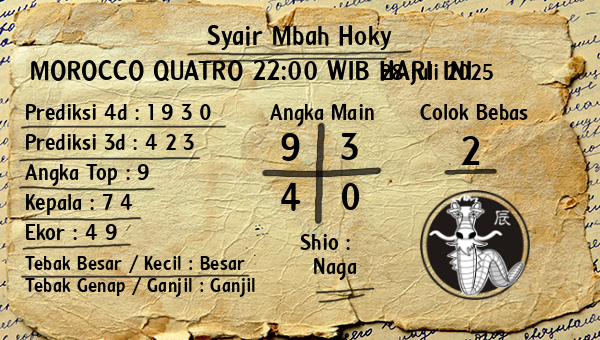 Prediksi Morocco Quatro 22:00 WIB