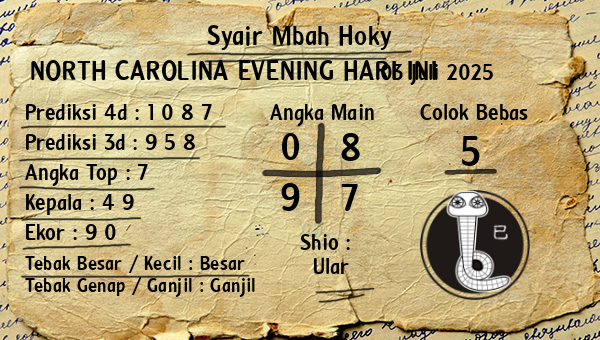 Prediksi North Carolina Evening