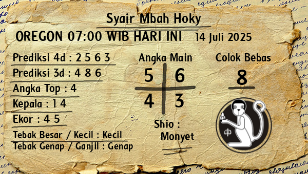 Prediksi Oregon 07:00 WIB