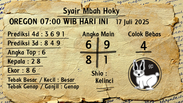 Prediksi Oregon 07:00 WIB