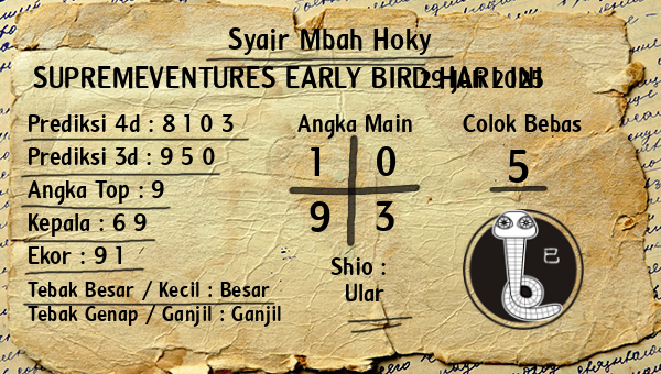 Prediksi Supremeventures Early Bird