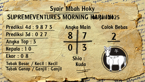 Prediksi Supremeventures Morning