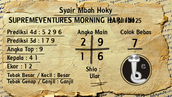 Prediksi Supremeventures Morning