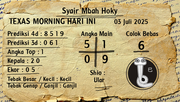 Prediksi Texas Morning
