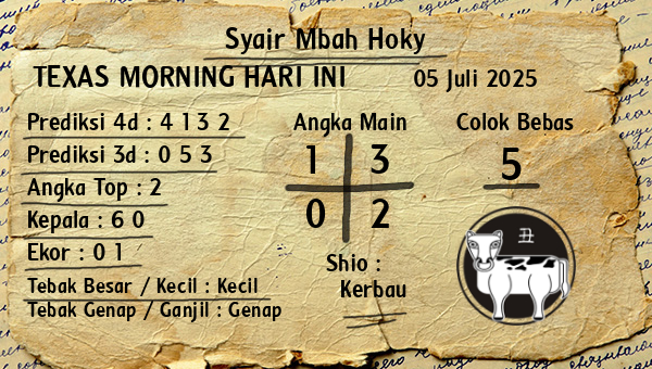 Prediksi Texas Morning