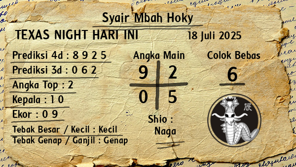 Prediksi Texas Night