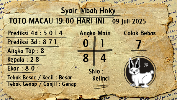 Prediksi Toto Macau 19:00