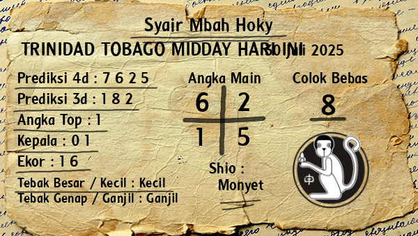Prediksi Trinidad Tobago Midday