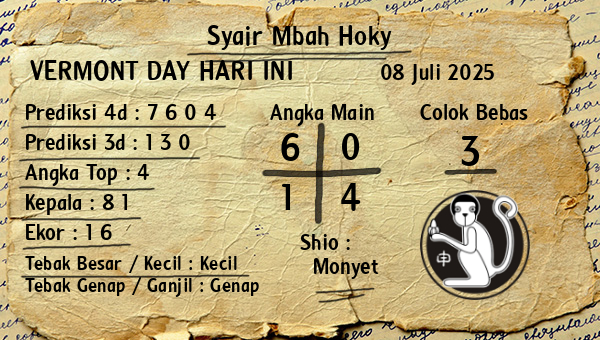 Prediksi Vermont Day