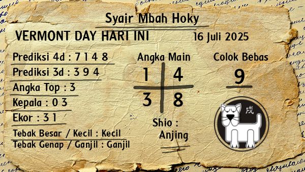 Prediksi Vermont Day