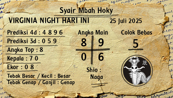 Prediksi Virginia Night
