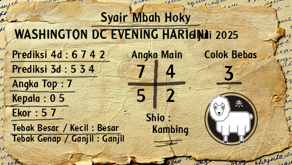 Prediksi Washington Dc Evening