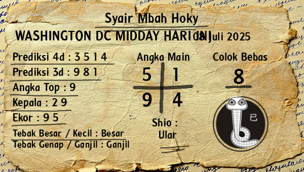 Prediksi Washington Dc Midday