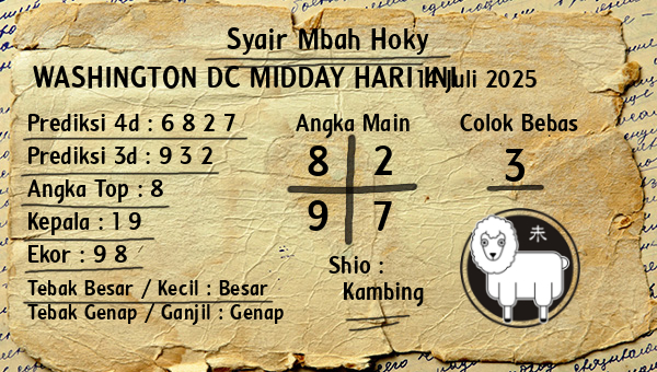 Prediksi Washington Dc Midday