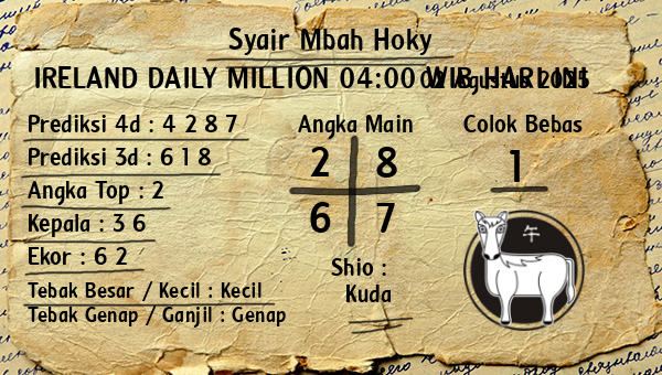 Prediksi Ireland Daily Million 04:00 WIB