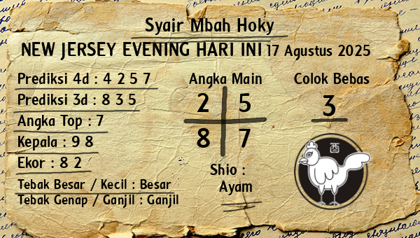 Prediksi New Jersey Evening