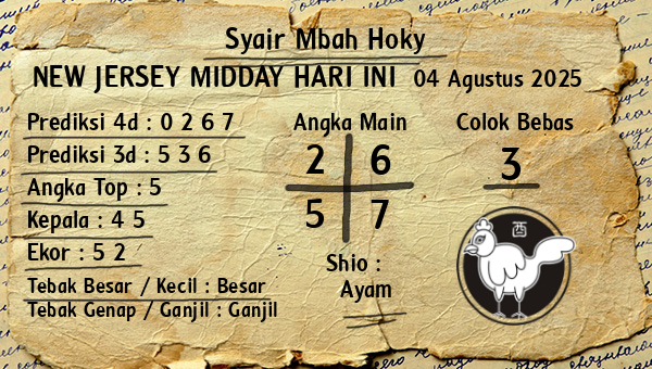 Prediksi New Jersey Midday