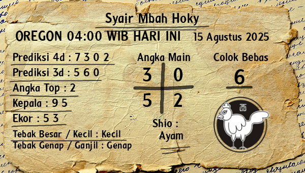 Prediksi Oregon 04:00 WIB