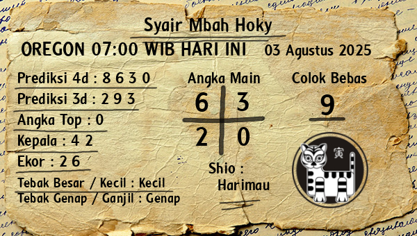 Prediksi Oregon 07:00 WIB