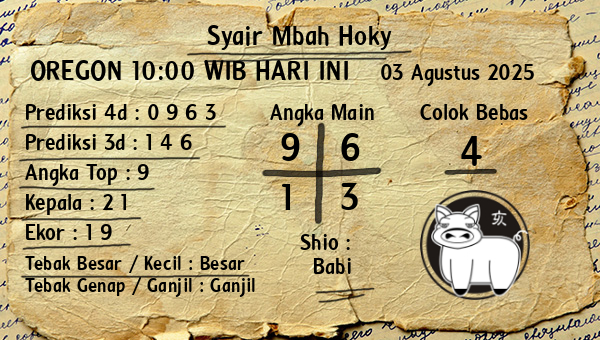 Prediksi Oregon 10:00 WIB