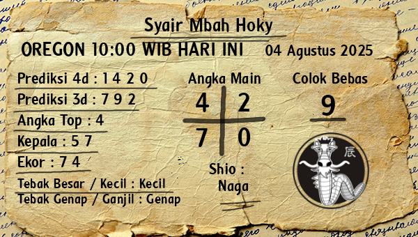 Prediksi Oregon 10:00 WIB