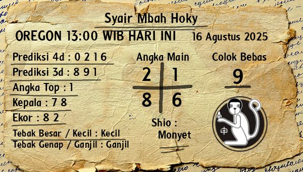 Prediksi Oregon 13:00 WIB