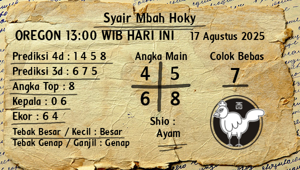 Prediksi Oregon 13:00 WIB