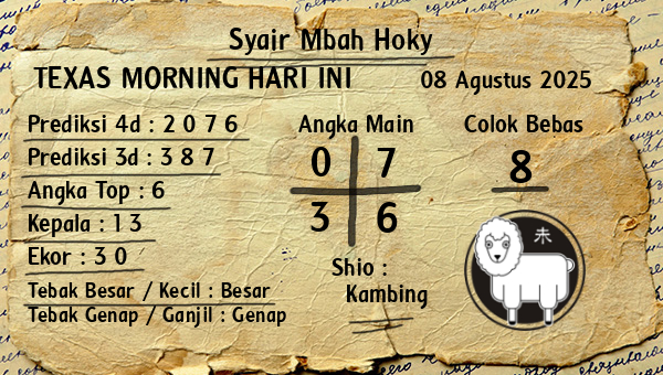 Prediksi Texas Morning