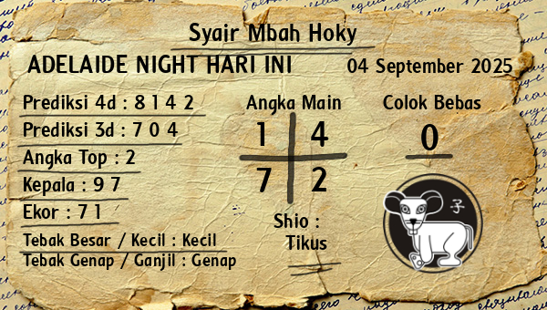 Prediksi Adelaide Night