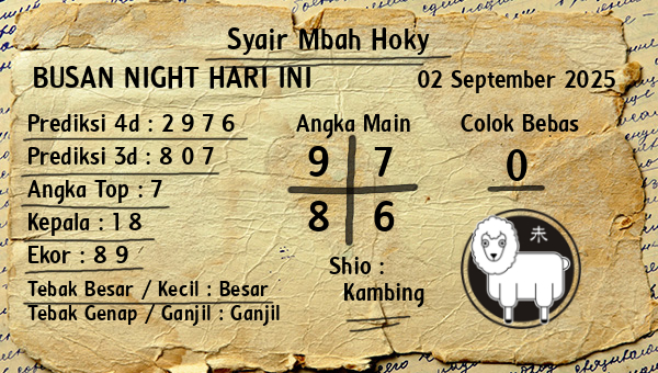 Prediksi Busan Night